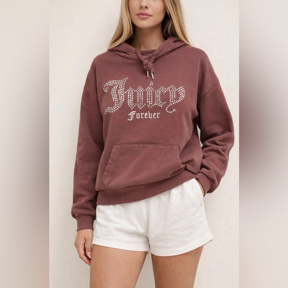 Juicy Couture Bejeweled Studded 'Juicy Forever' Hoodie.